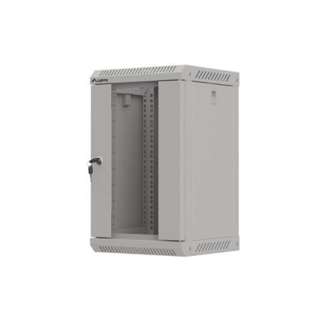 LANBERG RACKOVÁ SKRIŇA 10'' NÁSTENNÁ 9U/300X300 (FLAT PACK) S PRESKLENÝMI DVERAMI ŠEDÁ