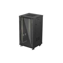 LANBERG INŠTALAČNÝ SKRIŇOVÝ ROZVADEČ 19'' 22U 600X600 ČIERNE SKLENENÉ DVERE (PLOCHÉ BALENIE)