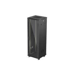 LANBERG 19'' VOĽNE STOJÚCA RACKOVÁ SKRIŇA 37U/600X600 (FLAT PACK) S PRESKLENÝMI DVERAMI ČIERNA