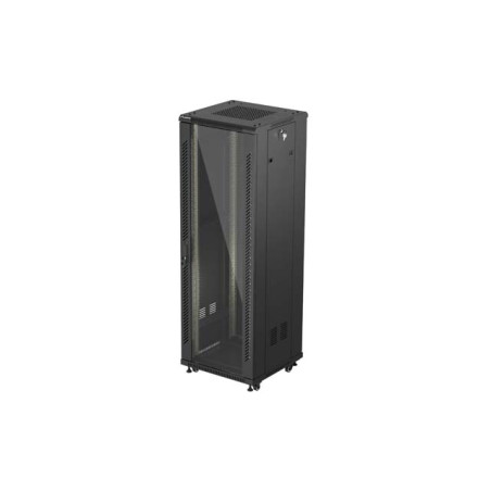 LANBERG 19'' VOĽNE STOJÚCA RACKOVÁ SKRIŇA 37U/600X600 (FLAT PACK) S PRESKLENÝMI DVERAMI ČIERNA