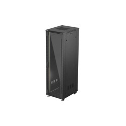 LANBERG 19'' VOĽNE STOJÚCA RACKOVÁ SKRIŇA 42U/600X800 (FLAT PACK) S PRESKLENÝMI DVERAMI ČIERNA
