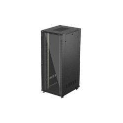 LANBERG 19'' VOĽNE STOJÚCA RACKOVÁ SKRIŇA 42U/800X1000 (FLAT PACK) S PRESKLENÝMI DVERAMI ČIERNA