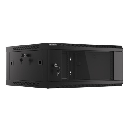 LANBERG RACKOVÁ SKRIŇA 19'' PRO MONTÁŽ NA STENU 4U/600X600 (FLAT PACK) V2 ČIERNA