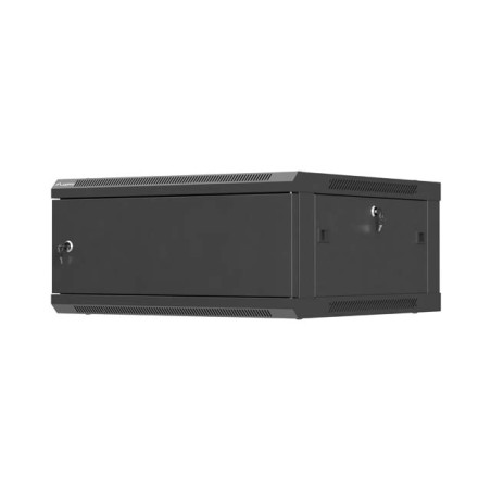 LANBERG NÁSTENNÁ INŠTALAČNÁ SKRIŇA 19'' 4U 600X600 ČIERNE KOVOVÉ DVERE (PLOCHÉ BALENIE)