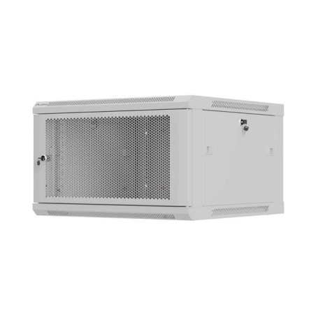 LANBERG NÁSTENNÁ INŠTALAČNÁ SKRIŇA 19'' 6U 600X600 ŠEDÉ PERFOROVANÉ DVERE (PLOCHÉ BALENIE)