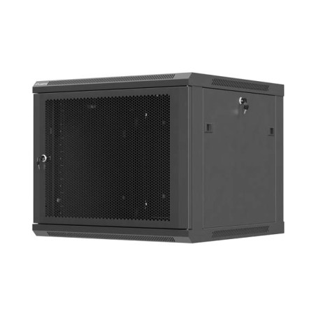 LANBERG NÁSTENNÁ INŠTALAČNÁ SKRIŇA 19'' 9U 600X600 ČIERNE PERFOROVANÉ DVERE (PLOCHÉ BALENIE)