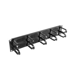 19'' PANEL S KEFOU PRO SPRÁVU KÁBLOV 10 KRÚŽKOV TYP B 2U ČIERNY LANBERG
