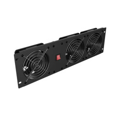VERTIKÁLNY VENTILAČNÝ PANEL 19'' 3U PRO RACK TRI VENTILÁTORY 230V ČIERNY LANBERG