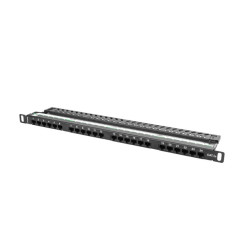 PATCH PANEL 24 PORTOV 0,5U 19'' CAT.5E UTP ČIERNY LANBERG