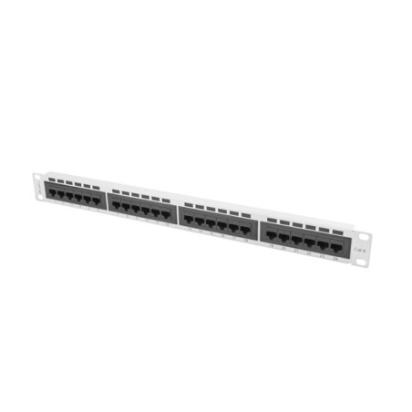 PATCH PANEL 24 PORTOV 1U 19'' CAT.6 UTP ŠEDÝ LANBERG