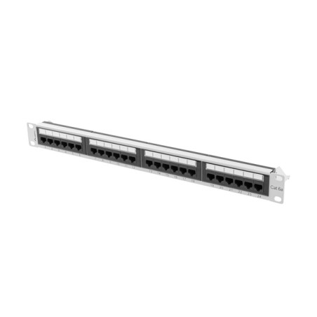 PATCH PANEL 24 PORTOV 1U 19'' CAT.6A UTP ŠEDÝ LANBERG