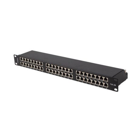 PATCH PANEL 48 PORTOV 1U 19'' CAT.6A FTP TIENENÝ ČIERNY LANBERG