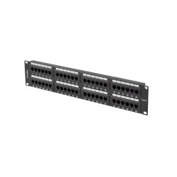 PATCH PANEL 48 PORTOV 2U 19'' CAT.6 UTP ČIERNY LANBERG