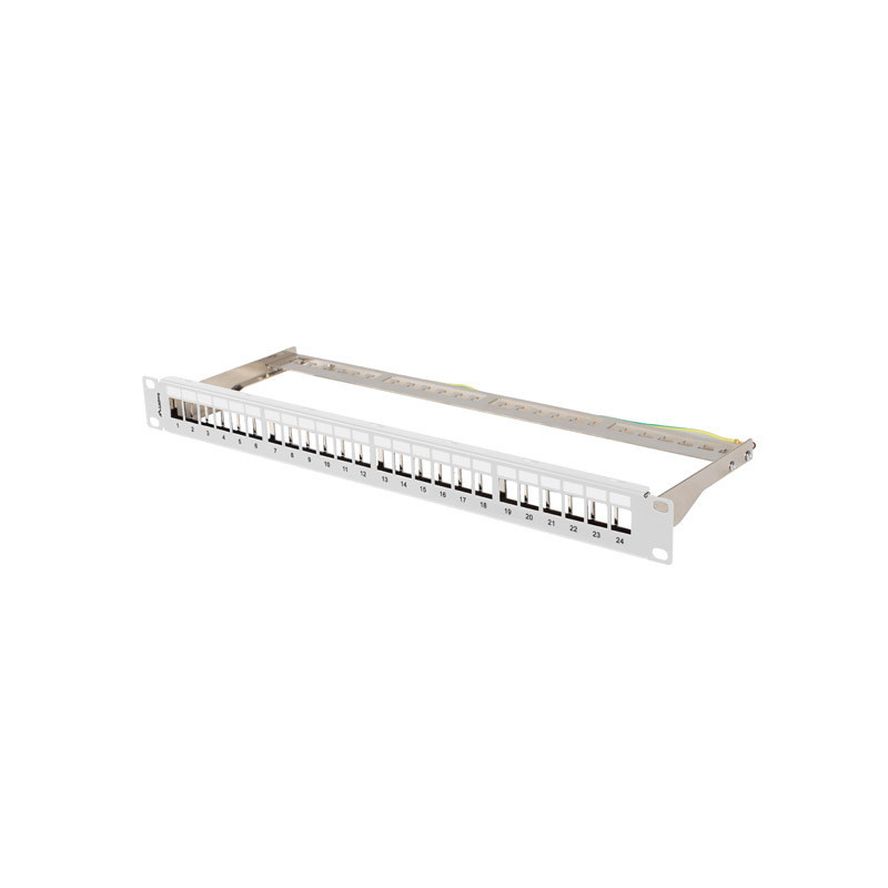 PATCH PANEL PRÁZDNÝ 24 PORTOV 1U 19'' FTP PRO MODULY KEYSTONE ŠEDÝ LANBERG