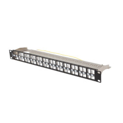 PATCH PANEL PRÁZDNÝ 48 PORTOV 1U 19'' FTP PRO MODULY KEYSTONE ČIERNY LANBERG
