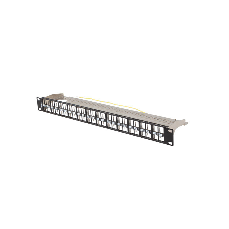 PATCH PANEL PRÁZDNÝ 48 PORTOV 1U 19'' FTP PRO MODULY KEYSTONE ČIERNY LANBERG