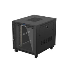 19'' VOĽNE STOJÚCA RACKOVÁ SKRIŇA 15U/800X1000 (FLAT PACK) S PRESKLENÝMI DVERAMI LCD ČIERNA LANBERG V2
