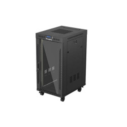 19'' VOĽNE STOJÚCA RACKOVÁ SKRIŇA 22U 600X800 ČIERNE SKLENENÉ DVERE LANBERG (PLOCHÉ BALENIE) V2