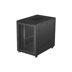 19'' VOĽNE STOJÚCA RACKOVÁ SKRIŇA 22U 800X1200 ČIERNE PERFOROVANÉ DVERE LANBERG (PLOCHÉ BALENIE)