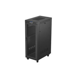 19'' VOĽNE STOJÚCA RACKOVÁ SKRIŇA 32U 600X1000 ČIERNA LCD PERFOROVANÉ DVIERKA LANBERG (PLOCHÉ BALENIE)