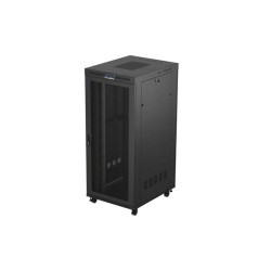 19'' VOĽNE STOJÚCA RACKOVÁ SKRIŇA 37U/800X1000 (FLAT PACK) ČIERNA S PRESKLENÝMI DVERAMI LCD LANBERG V2