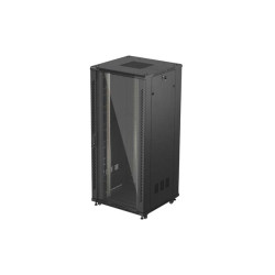 19'' VOĽNE STOJÚCA RACKOVÁ SKRIŇA 37U 800X800 ČIERNE SKLENENÉ DVERE LANBERG (PLOCHÉ BALENIE)