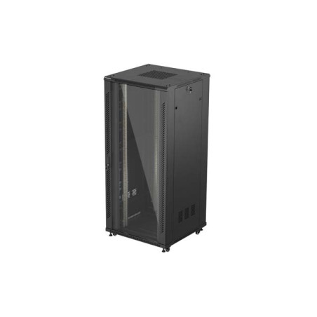 19'' VOĽNE STOJÚCA RACKOVÁ SKRIŇA 37U 800X800 ČIERNE SKLENENÉ DVERE LANBERG (PLOCHÉ BALENIE)