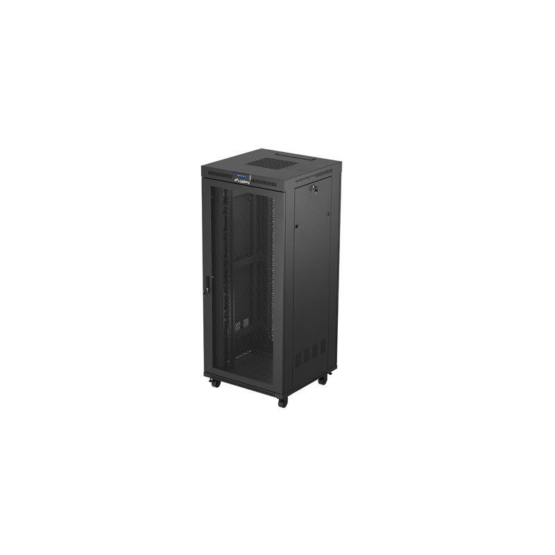 19'' VOĽNE STOJÚCA RACKOVÁ SKRIŇA 37U 800X800 ČIERNA LCD PERFOROVANÉ DVIERKA LANBERG (PLOCHÉ BALENIE)