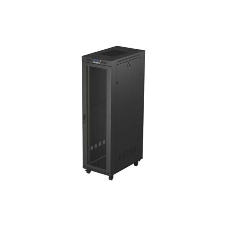 19'' VOĽNE STOJÚCA RACKOVÁ SKRIŇA 42U/600X1000 (FLAT PACK) SO SIEŤOVÝMI DVERAMI LCD ČIERNA LANBERG V2