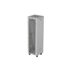 19'' VOĽNE STOJÚCA RACKOVÁ SKRIŇA 42U 600X600 ŠEDÉ SKLENENÉ DVERE LCD LANBERG (FLAT PACK) V2