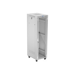 19'' VOĽNE STOJÚCA RACKOVÁ SKRIŇA 42U 600X800 ŠEDÉ SKLENENÉ DVERE LCD LANBERG (FLAT PACK) V2