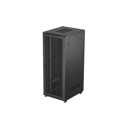 19'' VOĽNE STOJÚCA RACKOVÁ SKRIŇA 42U/800X1000 (FLAT PACK) SO SIEŤOVÝMI DVERAMI ČIERNA LANBERG