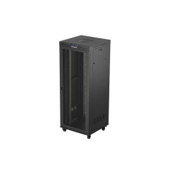 19'' VOĽNE STOJÚCA RACKOVÁ SKRIŇA 42U 800X800 ČIERNA LCD PERFOROVANÉ DVIERKA LANBERG (PLOCHÉ BALENIE)