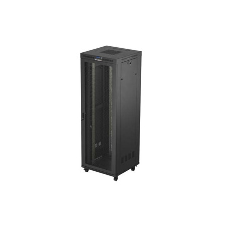 19'' VOĽNE STOJÚCA RACKOVÁ SKRIŇA 47U 800X800 ČIERNA LCD PERFOROVANÉ DVIERKA LANBERG (PLOCHÉ BALENIE)