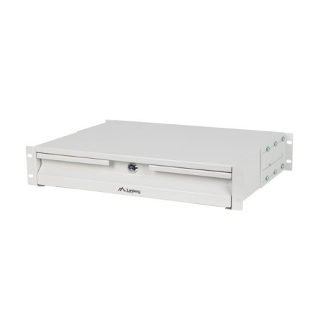 19'' 2U 360MM ŠEDÁ SKRIŇOVÁ ZÁSUVKA LANBERG (2U/483X360MM NOSNOSŤ DO 90KG, 4BODOVÁ MONTÁŽ)