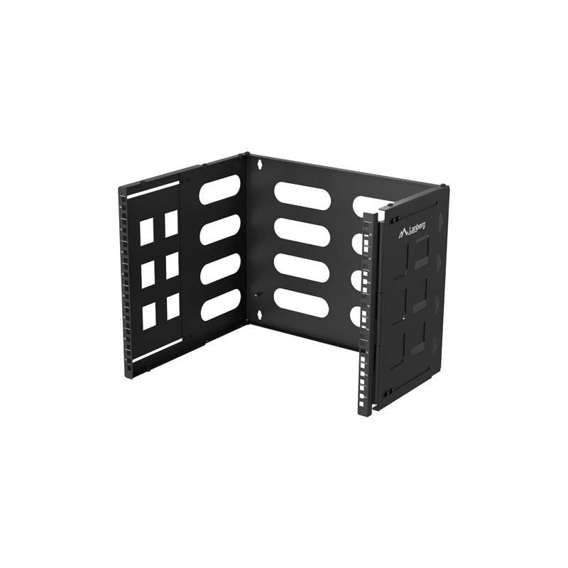 SKLADACÍ DRŽIAK PRO MONTÁŽ NA STENU 19'' 8U 497X400/240 ČIERNY LANBERG