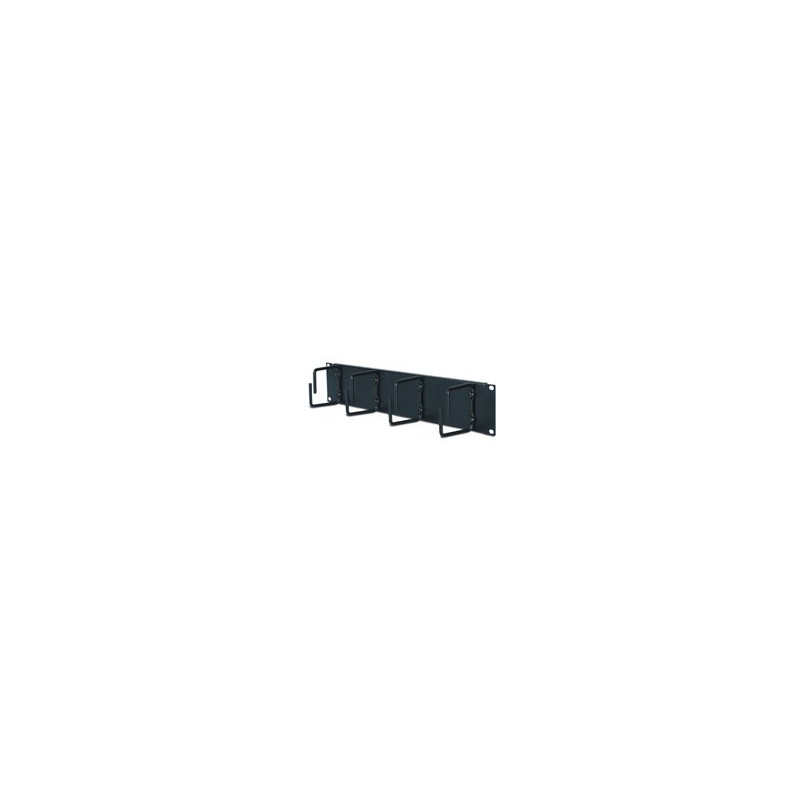 2U Horizontal Cable Organizer Black