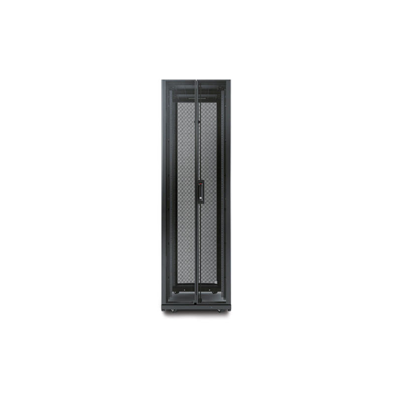 NetShelter AV 42U 600mm Wide x 825 Deep Enclosure with Sides and 10-32 Threaded Rails Black