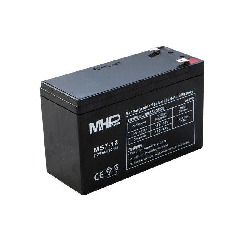 Pb akumulátor MHPower VRLA AGM 12V/7Ah (MS7-12)