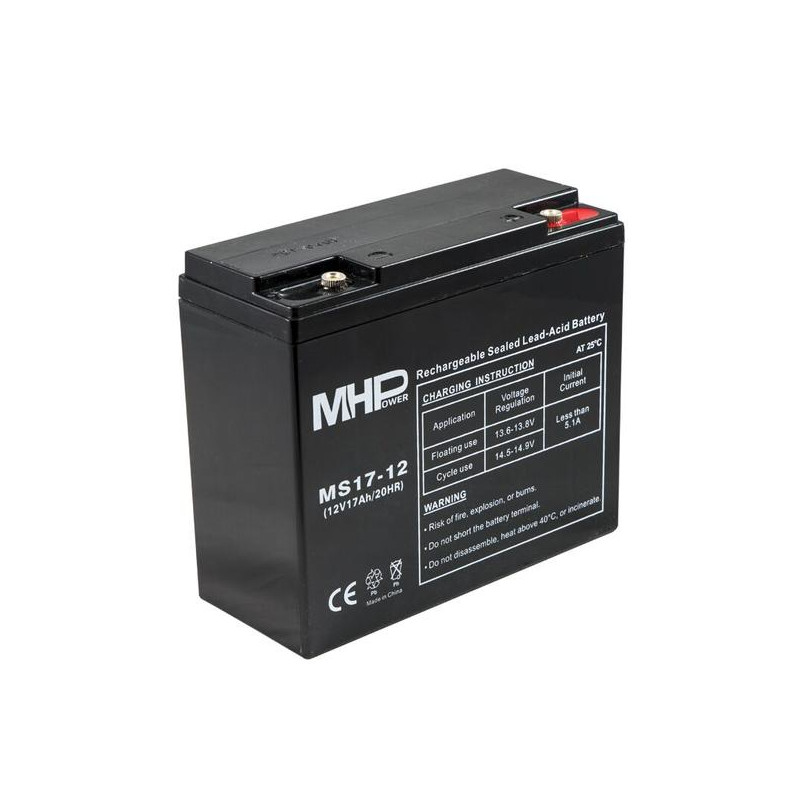 Pb akumulátor MHPower VRLA AGM 12V/17Ah (MS17-12)