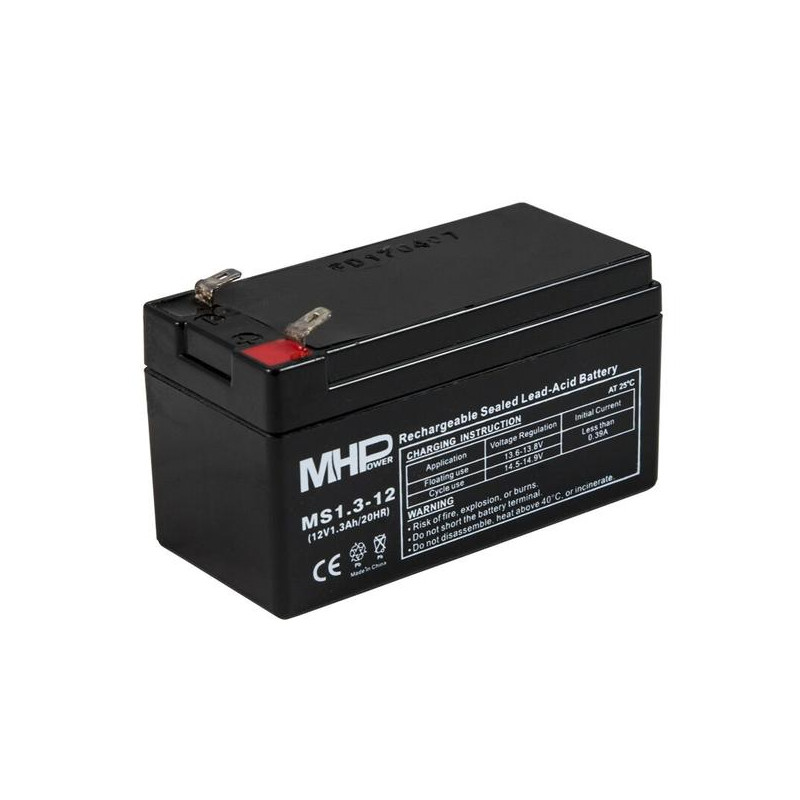 Pb akumulátor MHPower VRLA AGM 12V/1,3Ah (MS1.3-12