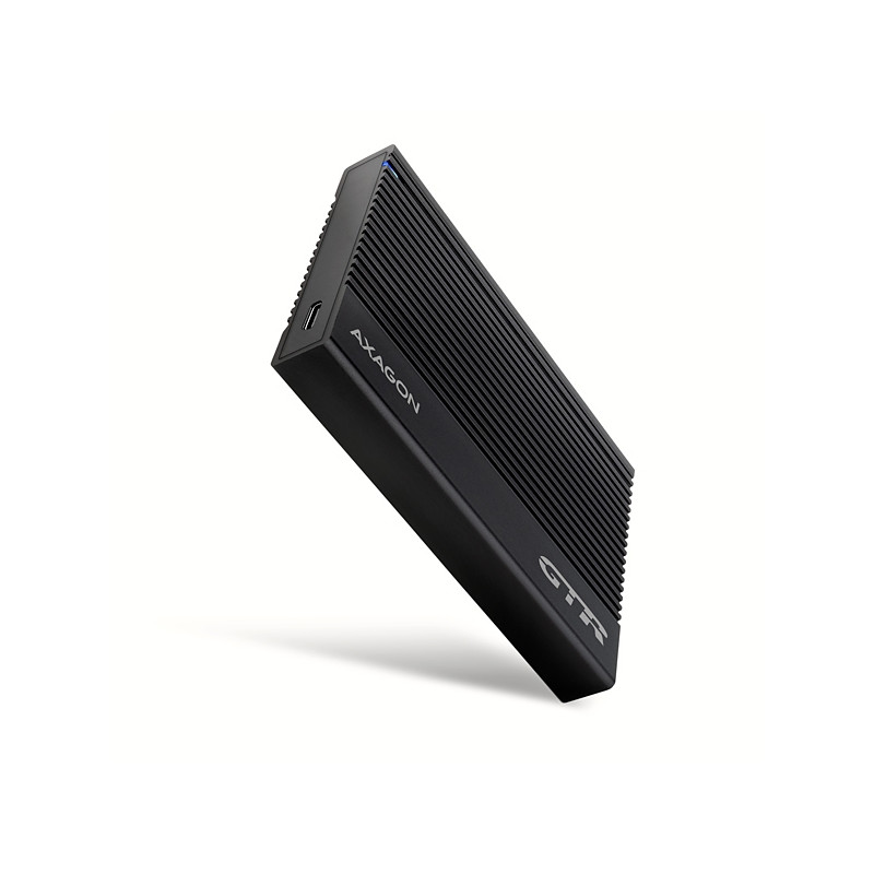 AXAGON EE25-GTR, USB-C 10Gbps - SATA 6G 2.5'' RIBBED box, čierny