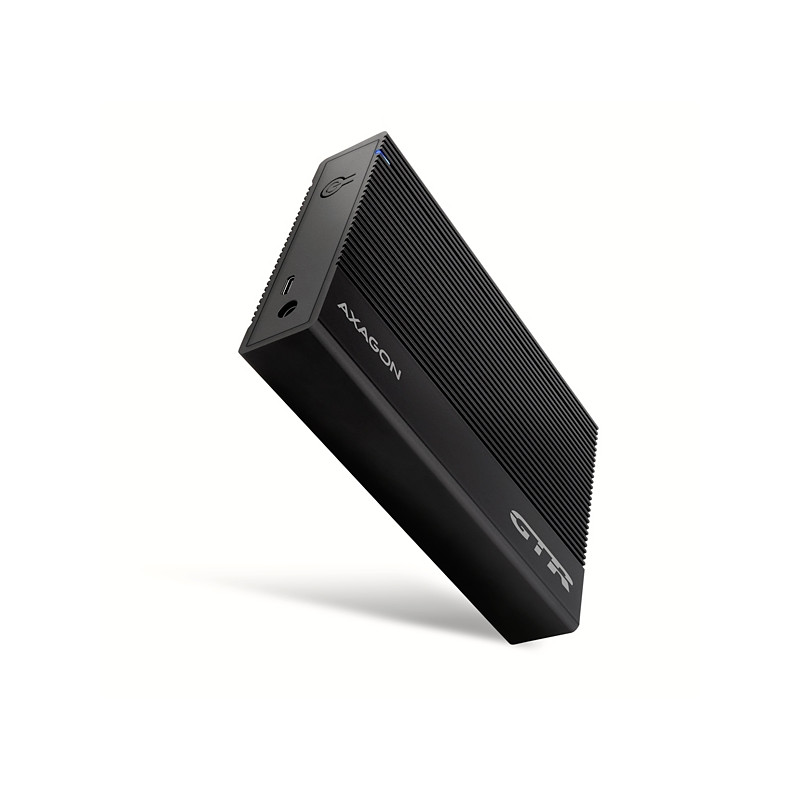 AXAGON EE35-GTR, USB-C 5Gbps - SATA 6G 3.5'' RIBBED box, čierny