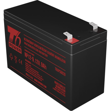 Akumulátor T6 Power NP12-9, 12V, 9Ah, F2