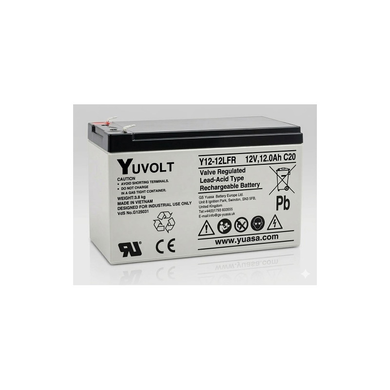 Yuasa YUVOLT Y12-12FR F2 VdS (12V, 12Ah)