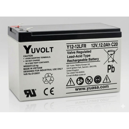 Yuasa YUVOLT Y12-12FR F2 VdS (12V, 12Ah)