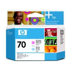 HP no 70 sv. azúrová a sv. purpurový tlač hlava