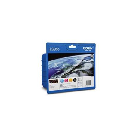 LC-985 VALBP (atrament multipack-čierna+tri farby)