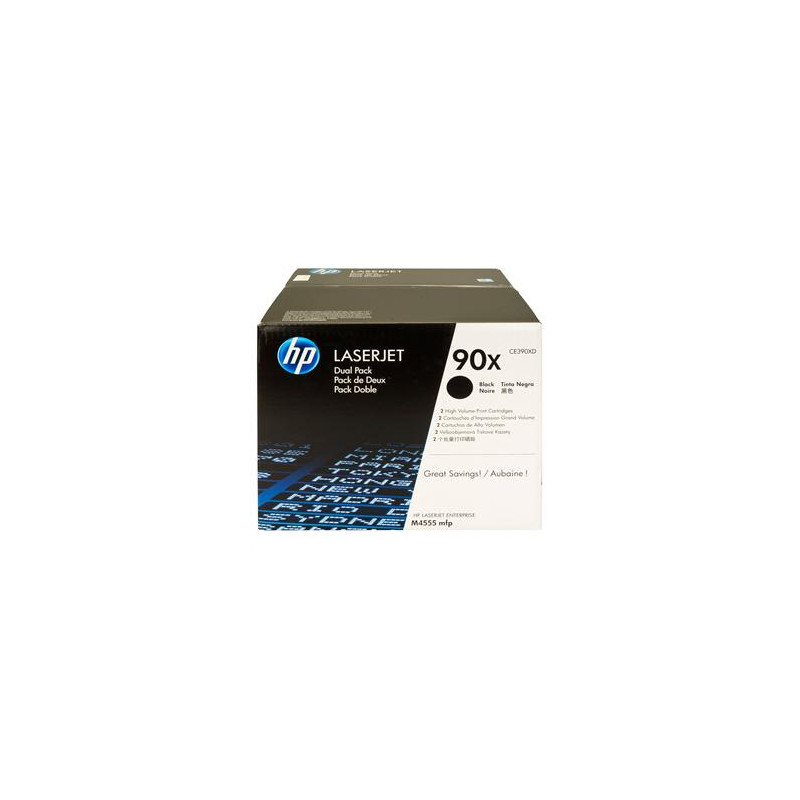 HP tlačová kazeta čierna veľká - 2 pack, CE390XD