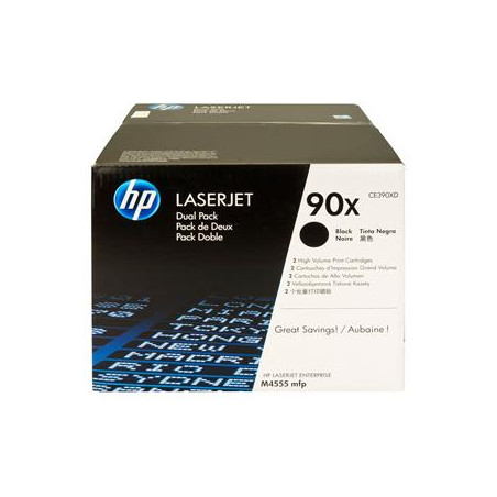 HP tlačová kazeta čierna veľká - 2 pack, CE390XD
